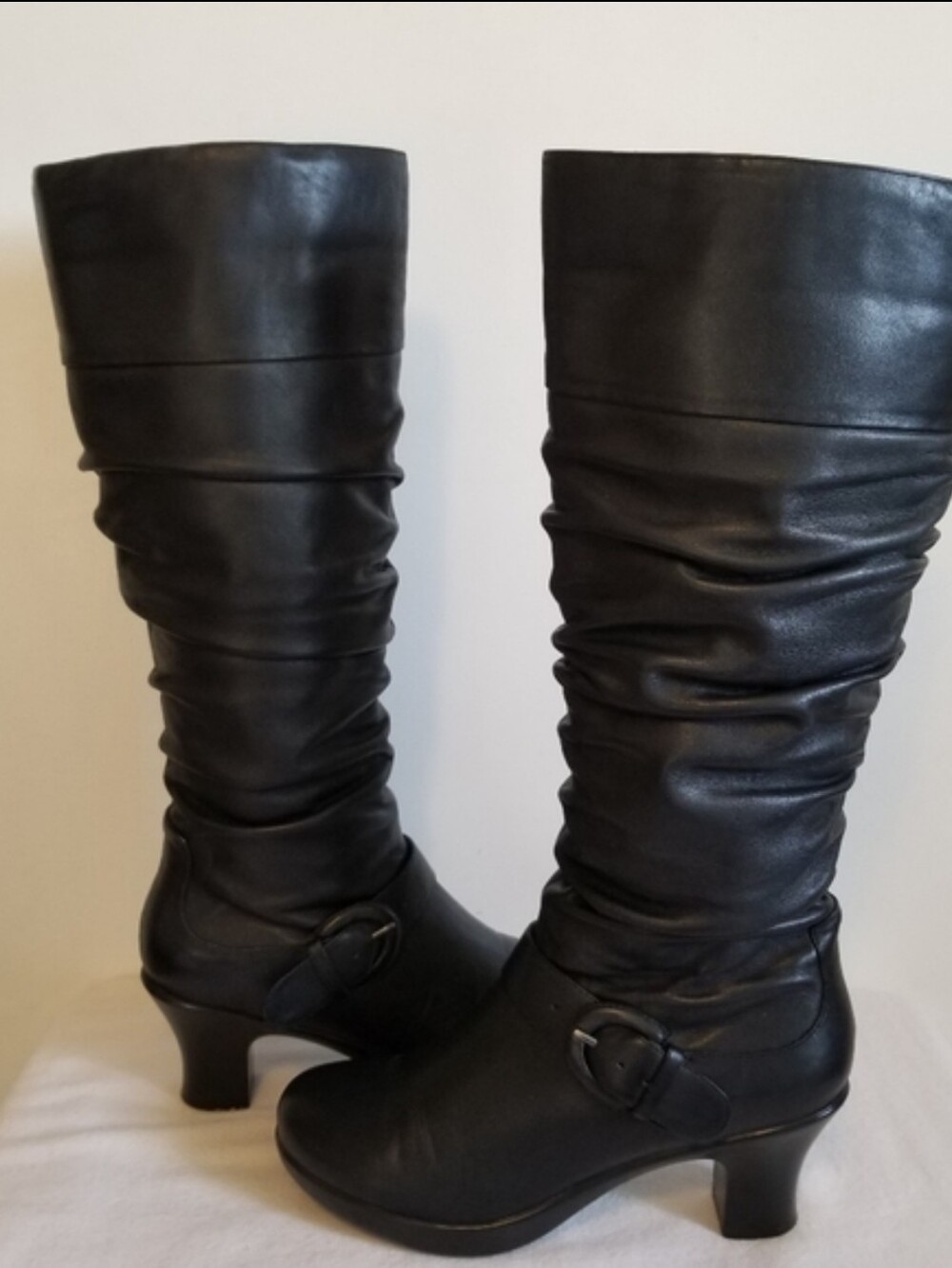 Dansko Black Leather Boots Slouch 7 7.5